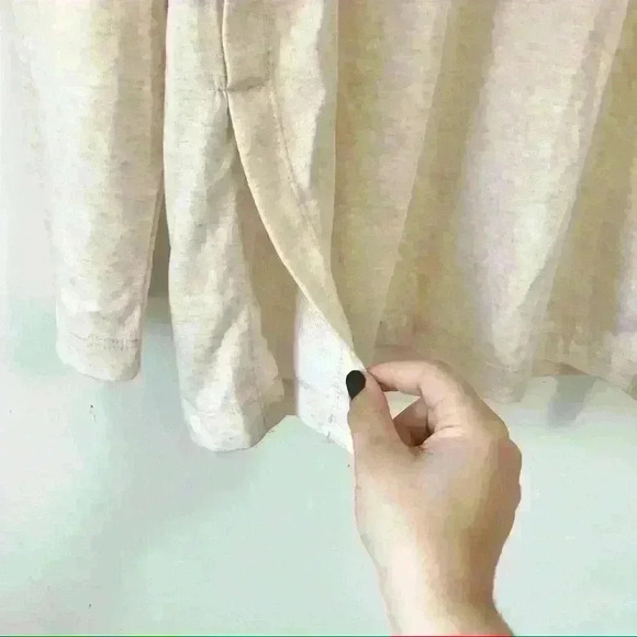 Max Studio Blush Pink Side Slit Turtle Neck Long Sleeve Pullover - Picture 4 of 7